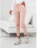 Pantaloni de trening dama bej din bumbac 0560 - Magazin online - Boutique